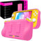 TECHGEAR Custodia Sottile Compatibile con Nintendo Switch Lite, Cover Protettiva Morbida da Utilizzare sulla Console con impugnature Imbottite Integrate [Leggere, Resistenti e Flessibili] - Rosa