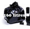 Sac Poubelle 160 litres X 100 (carton de 100 sacs) | Renforcé - Très Résitant (40µ) | Tous Déchets et Ordures | Noir Opaque - Etanche - Anti Coupures | Recommandé Poubelles 150l