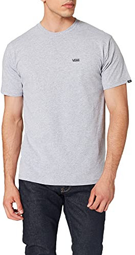 Vans Men's T-Shirt Left Chest Logo TEE Athletic Heather-Black, L