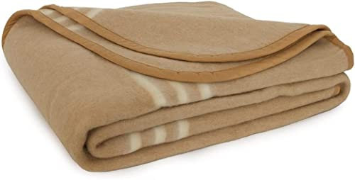 Corredocasa Coperta Calda Invernale Lavabile Beige 400 gr/mq - Disponibile per Letto Singolo cm150x210 - Misto Lana -Perfetta per Albergo,Casa e B&B -Prodotto Italiano