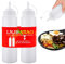 LNJBABAO 2 Pcs Sauce Bottle 8oz Squeeze Bottle Plastic Squeezy Sauce Bottles for Condiments Ketchup Syrup BBQ Sauce Mustard Salad Dressing 250mL