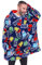 Marvel Avengers Mens Hoodie, Oversized Fleece Blanket Hoodie Blue
