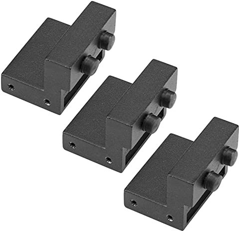 Uonlytech 3pièces Arrêt De Porte Coulissante Acier Lot De Bumpers Pour Porte De Grange Installation Facile Sur Rail Plat Résistant Corrosion Et