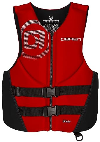 O'Brien Men's Traditional Neoprene USCGA Life Jacket, Red, XX-Large