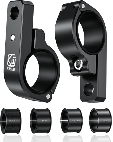 VAZESWIN 2 PCS Light Bar Mounts, Aluminium Alloy LED Light Mounting Brackets, Sturdy Roll Bar Clamps for Motorcycle ATV UTV Truck, Fit for 0.875 / 1 / 1.125 / 1.26 / 1.375 Handlebar Roll Cages