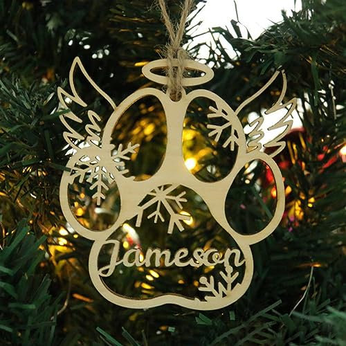 IEK personalisierte Weihnachten,personalisierte Familie Christbaumschmuck mit Namen von Familienmitgliedern Christbaumschmuck mit Namen Weihnachtsdeko aus Holz (XF5)