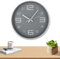 Mezzar Reloj de Pared, Reloj Pared Grande Silencioso Moderno para Cocina, Oficina, Dormitorio, Relojes Pared Original Wall Clock, Ø30cm(Gris)