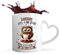 Planetee Tasse anse Coeur Sandrine Chouette Café | Mug avec anse en forme de Coeur | Idée Cadeau Humour Collègue Travail Famille Anniversaire Noël