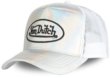 Von Dutch Kappe für Damen & Herren, Trucker Cap mit Hologram-Effekt, weiß, Einheitsgröße