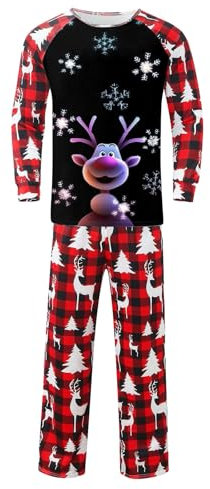 Kelandoom Pyjama De Noël Famille Pyjama De Noel A Carreaux Pyjama Femme De Noel Pyjama De Noël Adulte Costume Pere Noel Homme Vetement Noel Bebe Noel Vetement Père Mère Enfant