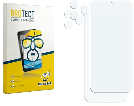 BROTECT 2 Stück Schutzfolie für Honor 600 Pro (Display+Kamera) Displayschutz Folie Made in Germany, Ultra-Klar