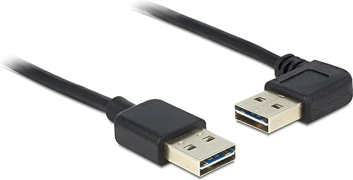 DeLock 85176 0.5m USB A USB A Männlich Männlich Schwarz - USB Kabel (0,5 m, USB A, USB A, 2.0, Männlich/Männlich, Schwarz)