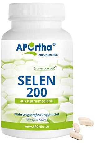 APOrtha® Selen, 120 vegane Kapseln mit je 200µg aus Natriumselenit