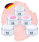 Baby Boomer Premium Gel Set French Make Up Aufbau Ombre Natur Nude Weiss - Made in Germany (5 x 5ml)