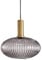 HJXDtech Moderne Vintage Glas Lampenschirm Hängeleuchten & Pendelleuchten, E27 Gold Lampenfassung, Hängelampe einflammig für Küche, Esstisch, Schlafzimmer und Wohnzimmer (Graues, 30cm)