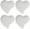 Maxwell & Williams White Basics Beilagenteller in Herzform, Porzellan, Weiß, 4 Stück, porzellan, weiß, 17 cm, Set of 4
