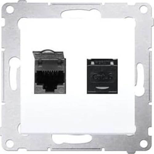 Kontakt-Simon D62.01/11 Socket White Plastic IP20, 75 mm 37 mm 75 mm