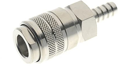 RS PRO Druckluft-Schnellkupplung Messing vernickelt, Schlauchkupplung, 10mm, Packung a 10 Stück
