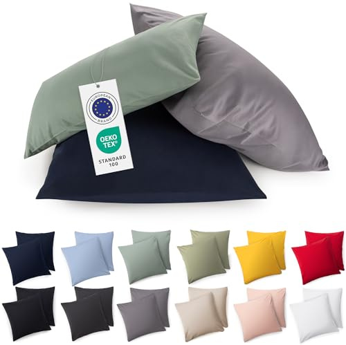Blumtal Kissenbezug 60x60 cm, 2er Set, Hellgrün
