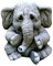 Deko Figuren Elefanten Statue,afrika Elefant Deko Gartenfiguren Für Außen Harz Ornamente,Gartendeko Zubehör Witterungsbeständigen Handgemachte Figuren Für Familien, Rasen Oder Garten,12 X 12 X 15 Cm
