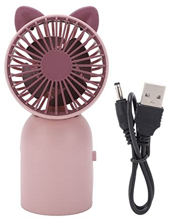 Hztyyier Mini-Handventilator, Niedliches Katzen-Aussehen USB Wiederaufladbarer Persönlicher Ventilator EIN Schlüsselschalter Kleiner Ventilator für das Heimbüro Im Freien