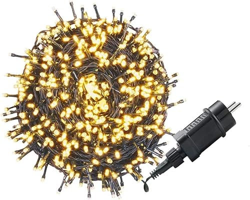 UISEBRT LED Lichterkette Außen 80M 800Led, Weihnachtsbeleuchtung für Außen und Innen mit 8 Modi IP44 Wasserdicht Dekoration für Garten Hochzeit Weihnachten Party, Warmweiß