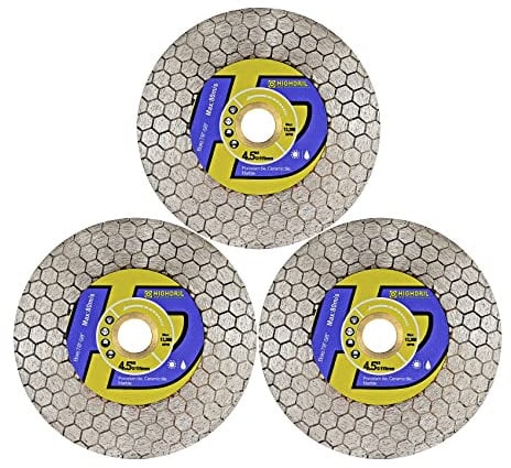 HIGHDRIL Diamant Fliesensägeblatt - 115mm Trenn- und Schleifscheibe für Porzellan, Fliesen, Granit, Marmor, Keramik, Quarz