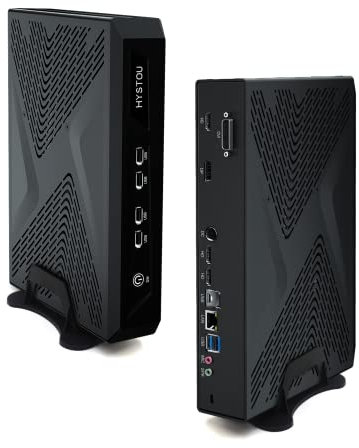 HYSTOU Gaming PC, Mini PC Gamer RTX 3050 GDDR6 Core i9-11900 Windows 11 Pro 8K Gaming PC der 11th Generation, 64GB DDR4 1TB M.2 NVMe SSD 2TB HDD, Mini Desktop Computer mit Vier Bildschirmausgaben