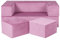MEOWBABY Kindersofa – Spielsofa für Kinder – Weiche Klappsofa mit Schlaffunktion – Kuschelecke für Kinderzimmer, Velvet, Rosa