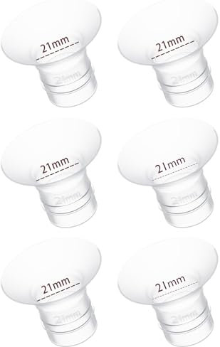Insertos de brida de 21 mm, 6 piezas, compatibles con Momcozy S12 Pro/S9 Pro/S12/S9, adecuado para Medela/Spectra/Elvie/Willow/TSRETE escudos/bridas de 24 mm, reduce el túnel de 24 mm hasta 21 mm, 6
