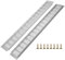 Rejilla de ventilación de aluminio, 2 unidades, rejilla de ventilación, rectangular, para zapatero, baño, cocina, salón, 80 mm x 600 mm