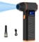 lmoikesz Compressed Air Duster Mini Jet Dry Blower Vacuum Cleaner 130000RPM Fan Turbo Digital Display 4-Speed Electric Duster Suction Built-in Lighting for Car Keyboard Courtyard,with Vacuum Nozzle