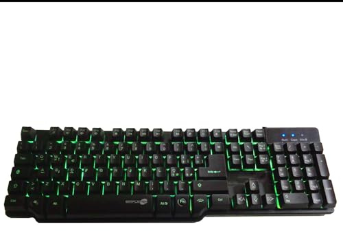 SIMPLETEK - Mechanical Gaming Keyboard RGB Colorful Gaming USB Wired PC Computer GK1 with Yellow Switches