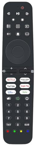 VINABTY VS3187R-2 SVS3-2227 Mando a Distancia de Repuesto Compatible con GRUNDIG TV 32CHA6250 32CHA6251 32CHA6390 32GGH6700B 32GHB6242 32GHB6340 32GHH6500 32GHH6505 32VOE63 32VOE631 39GGF6700B