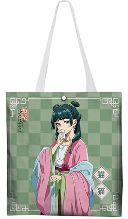Anime Maomao Tote Bag Jinshi/Maomao Figure Canvas Handbag Cartoon Shoulder Bags Anime Reusable Shopping Bag Anime Merch Gifts, Maomao, 37*33CM