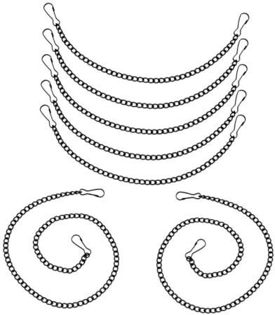 MAGICLULU 7pcs Hanging Chain Kit Hooks for Stained Glass Window Bird Feeder and Flower Pot Black Iron Chains 25cm 50cm Lengths for Indoor and Outdoor Use