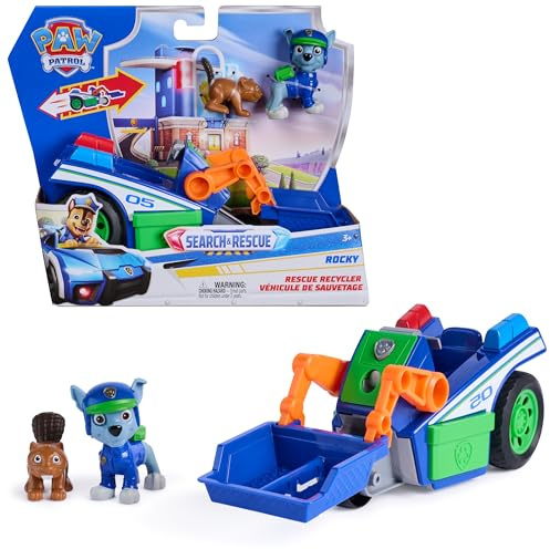 Paw Patrol, Search & Rescue, Veicolo Camion di Rocky, Retrocarica, 3+ Anni