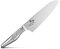 KAI Seki Magoroku Shoso Santoku 16,5 cm longitud de la hoja - acero inoxidable 5CR15MoV 56 (±1) HRC - afilado convexo - mango de acero inoxidable 18-8 con patrón de rombos - Hecho en Japón