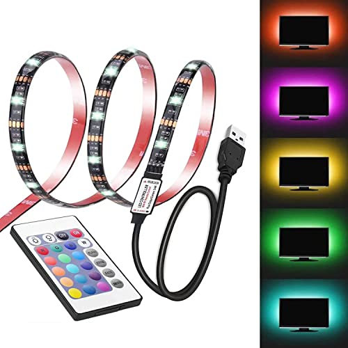 STAR LIGHTING Led Strip Lights 6.56Ft For 40-60In Tv Usb Backlight Kit With Remote, 16 Color 5050 Bias Hdtv, For 40-60