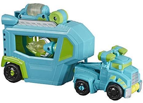 Transformers Playskool Heroes Rescue Bots Academy Kommandozentrale Hoist – verwandelbares Spielzeug mit Anhänger, aufleuchtendes Zubehör