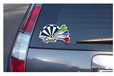 Generisch Dart Aufkleber Darts Aufkleber Dartpfeil Auto Aufkleber Club Sticker (R24/1) (20x15cm)