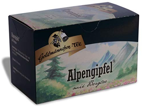 Goldmännchen Alpengipfel mit Bergtee - 20 einzel versiegelte Teebeutel - 1er-Pack