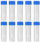 Milisten 10Pcs Stool Specimen Cup Stool Container Test Tubes Sample Specimen Bottle Urine Cup with Spoon Lid for Home Laboratory School Educational (Blue)