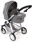 Bayer Chic 2000 568-76 Kombi-Puppenwagen Nele, 2-in-1 für Baby-Puppen bis 50 cm, Jeans grau