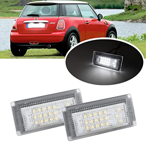 njssjd 2pcs Auto LED Kennzeichenbeleuchtung für Mini Cooper S R50 R52 R53 Weiß SMD Canbus Fehlerfreie LED Tag Lampe