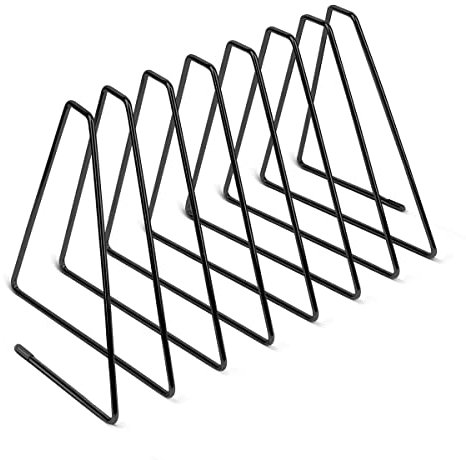 KETIEE Serre-livres en métal réglable pour étagères, serre-livres très résistants triangulaires, porte-revues, porte-fichiers, étagère pour bureau, décoration d'intérieur, noir