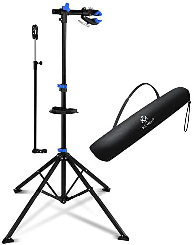 KESSER® Caballete de reparación de bicicletas, Caballete profesional de reparación de bicicletas + bolsa, Caballete de reparación de bicicletas hasta 30 kg, Caballete de montaje de bicicletas