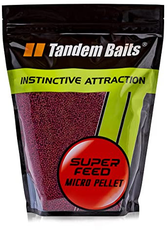 Tandem Baits Karpfen Futter Angelfutter Grundfutter Pellets Feeder SuperFeed Micro Pellet 2 mm 1 kg Heilbutt Erdbeere