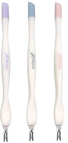 Cuticle Trimmer with Pusher, 3pcs Rubber Tip Cuticle Tool for Nail Art