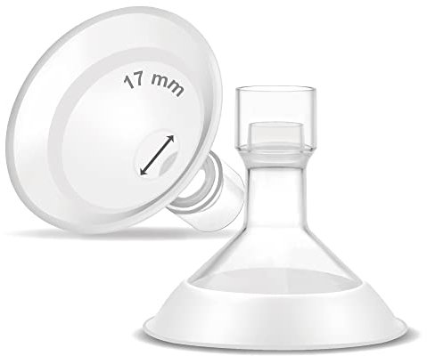 Maymom MyFit Comfy Series 17 mm Two-Piece Design Breastshield Compatible with Medela Breast Pump Parts; Replace Medela Shields; Fit MaxFlow Flex Connector; 2pc